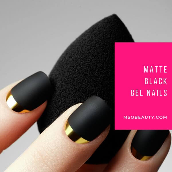 Black gel nails