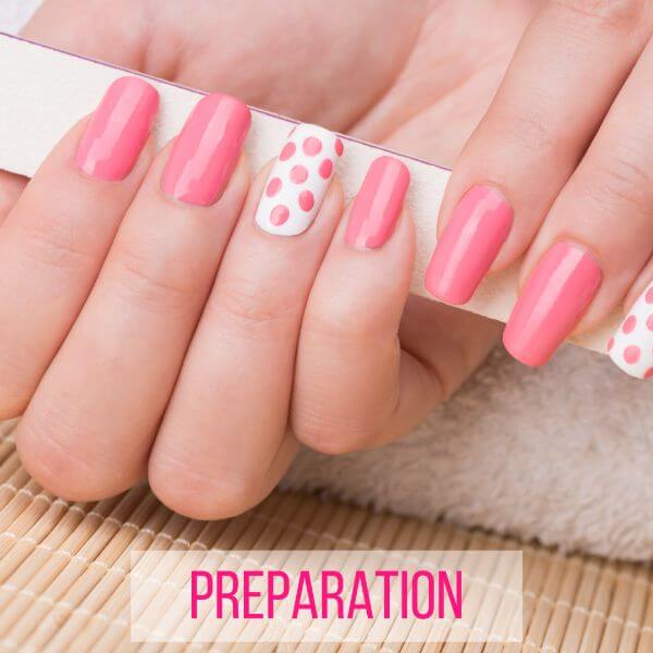 Gel manicure preparation