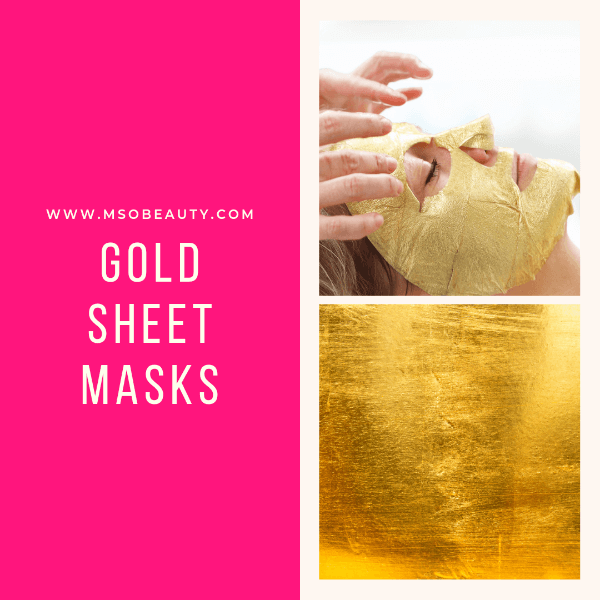 Gold sheet mask, Gold sheet masks, Gold facial mask