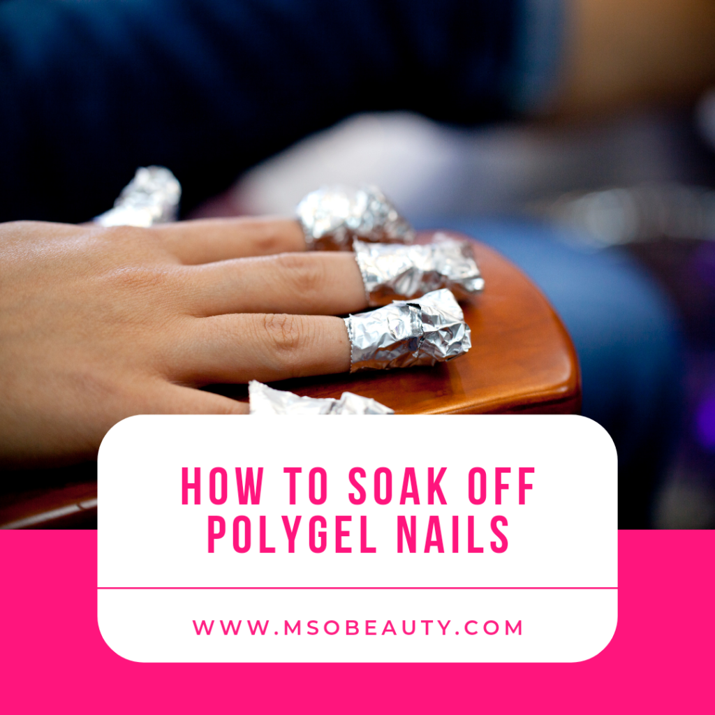 how to soak off polygel nails with acetone